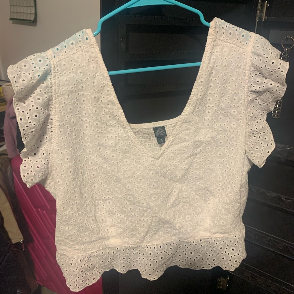 White Cropped Blouse